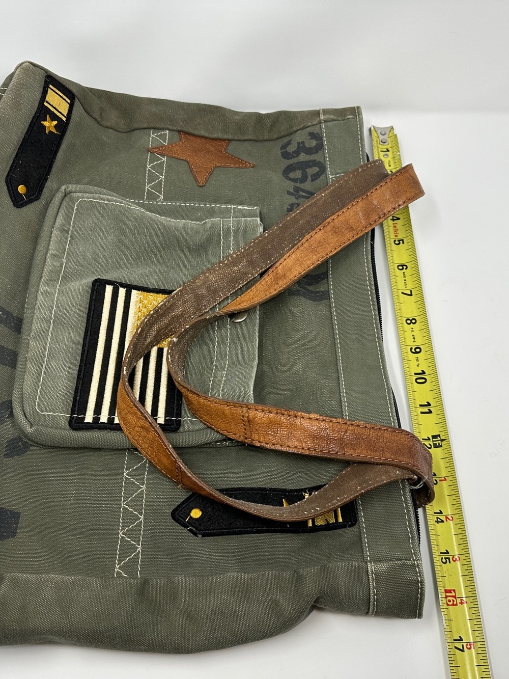 Mona B bag - Mona B tote - canvas tote military bag - Picture 8 of 16